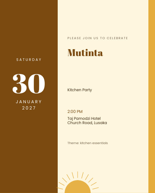Marigold Gathering invitation design preview