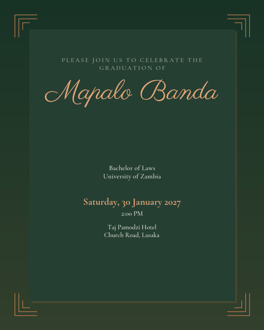 Masters Celebration invitation design preview