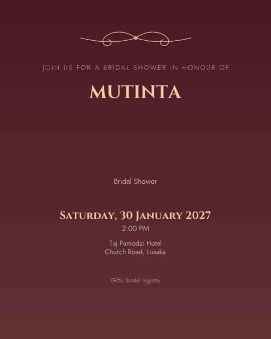 Midnight Bride invitation design preview