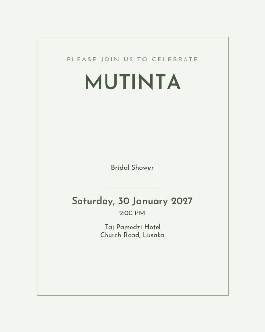 Contemporary Shower invitation design preview