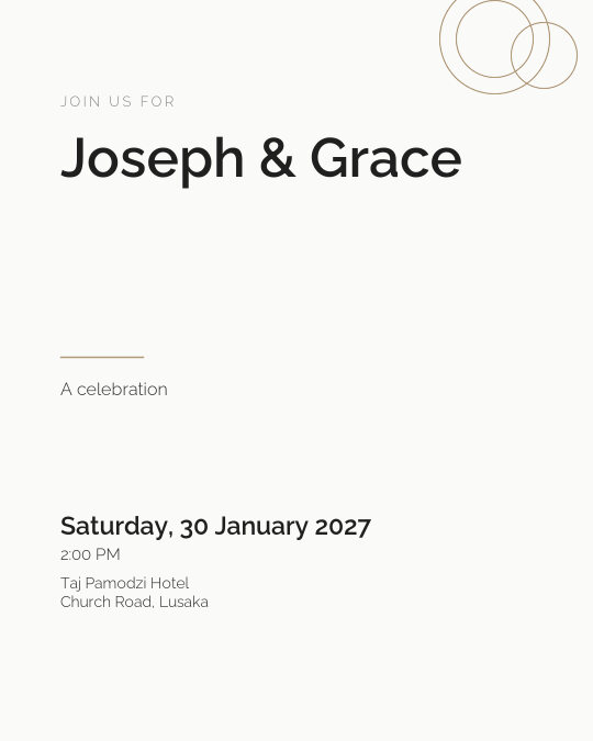 Circle Contemporary invitation design preview