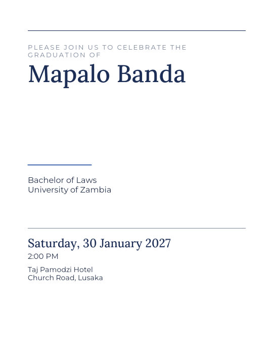 Minimal Graduate invitation design preview