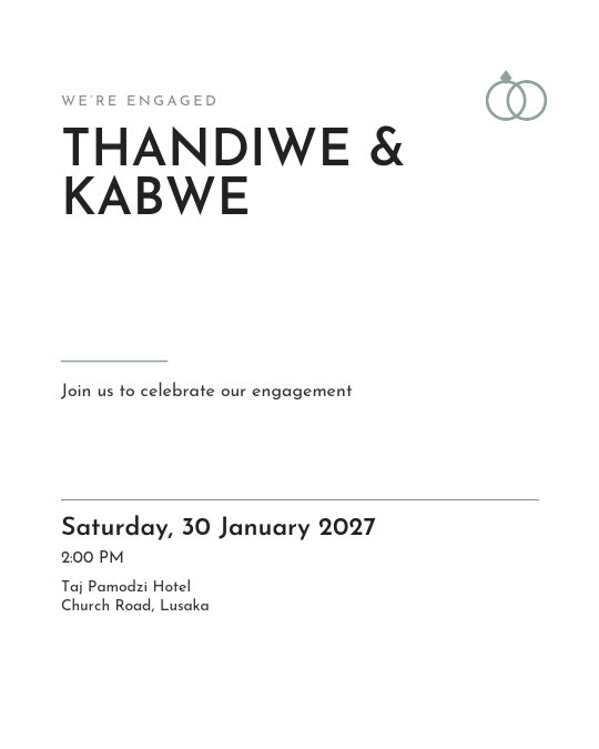 Minimal Modern invitation design preview