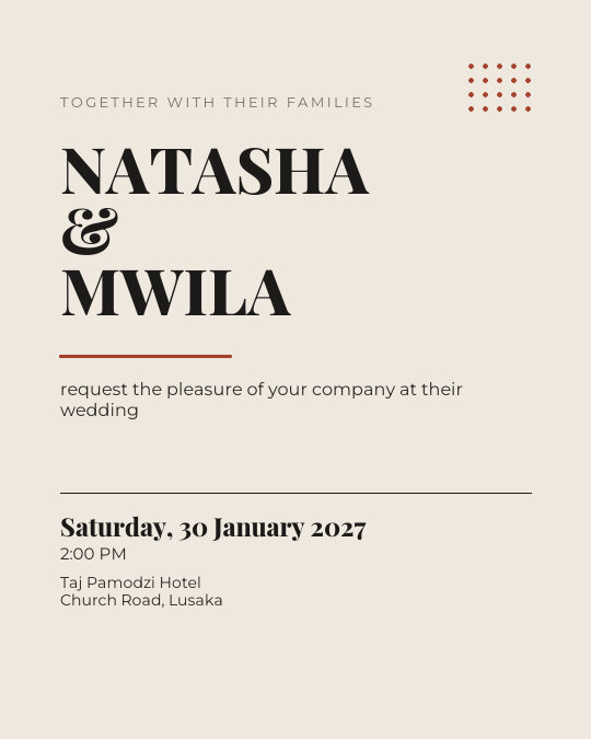 Modern Editorial invitation design preview
