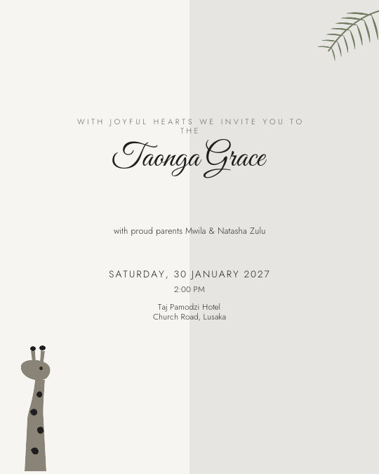Name Day Garden invitation design preview