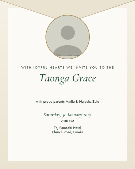 Our Little Miracle invitation design preview
