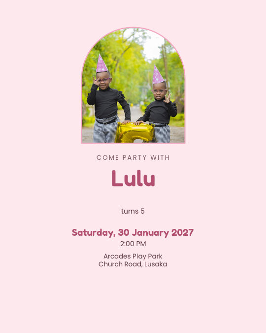 Picnic Party Portrait invitation design preview