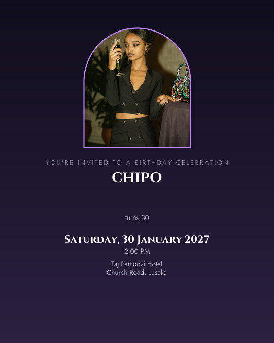 Pop the Bubbly invitation design preview