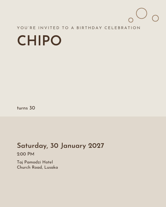 Rooftop Birthday invitation design preview