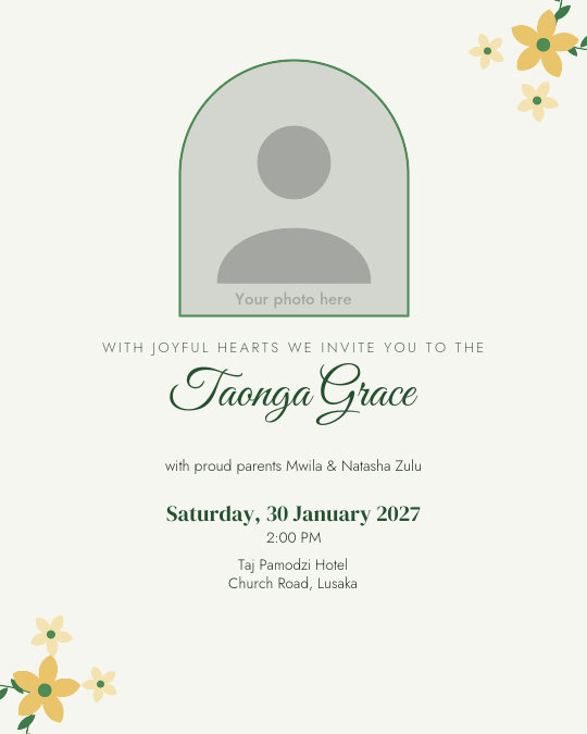 Rooted in Love invitation design preview