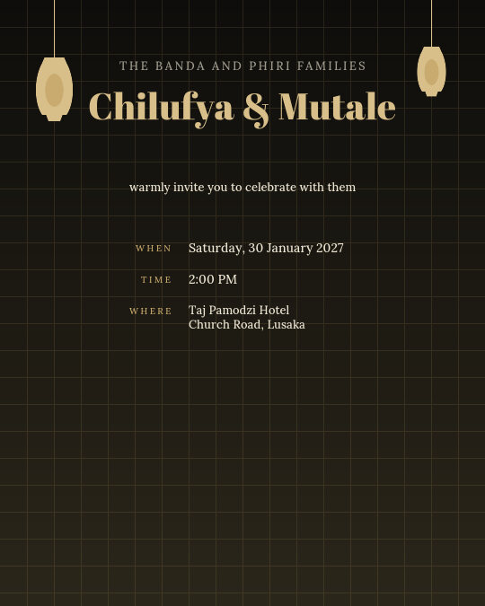 Royal Indigo invitation design preview
