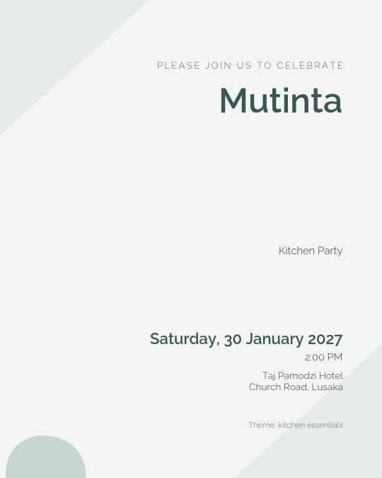 Sage Table invitation design preview