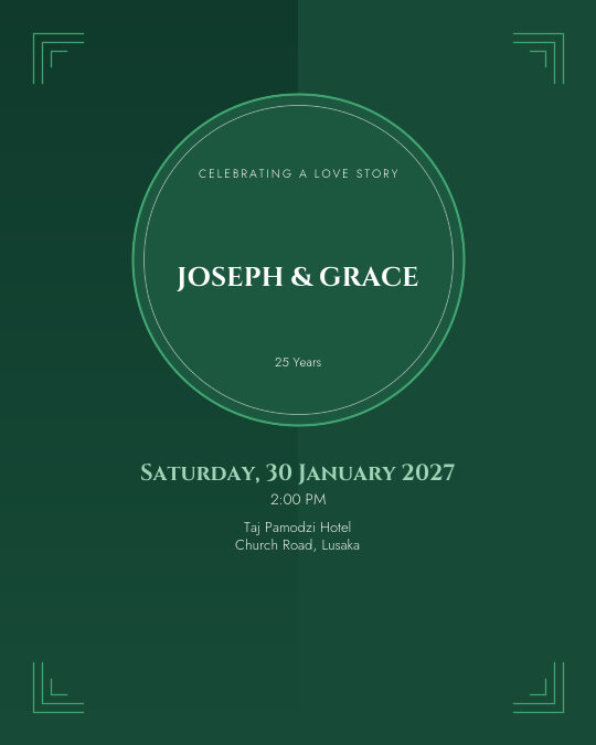 Sapphire Celebration invitation design preview