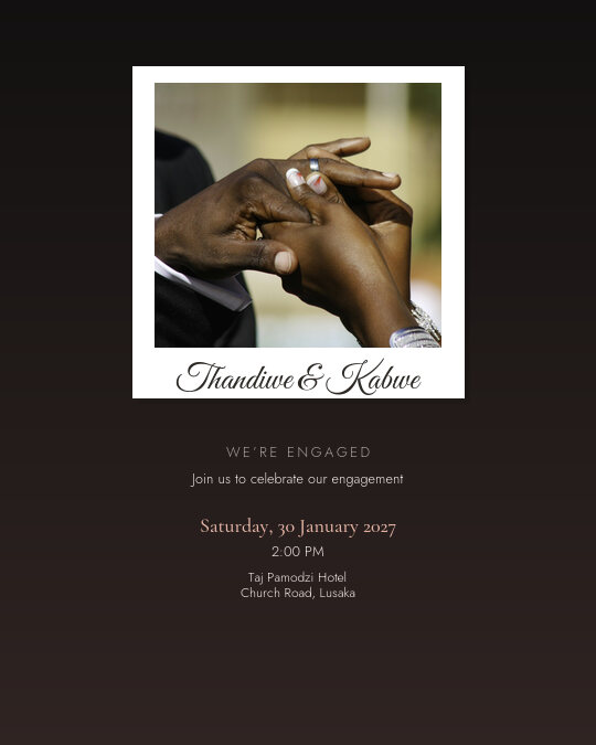 She Said Yes invitation design preview