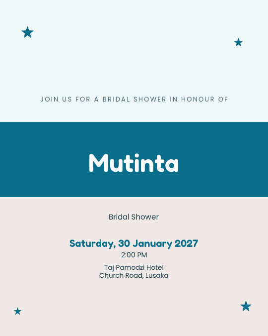 Showered with Love invitation design preview