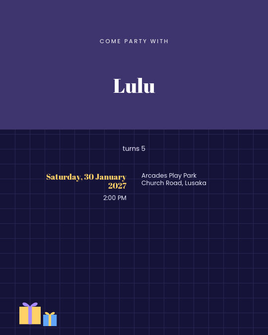 Space Adventure invitation design preview