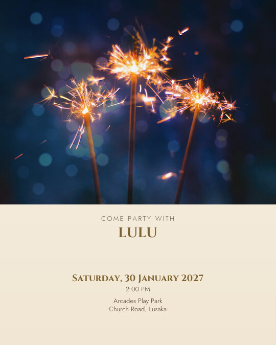 Sparkler Surprise invitation design preview