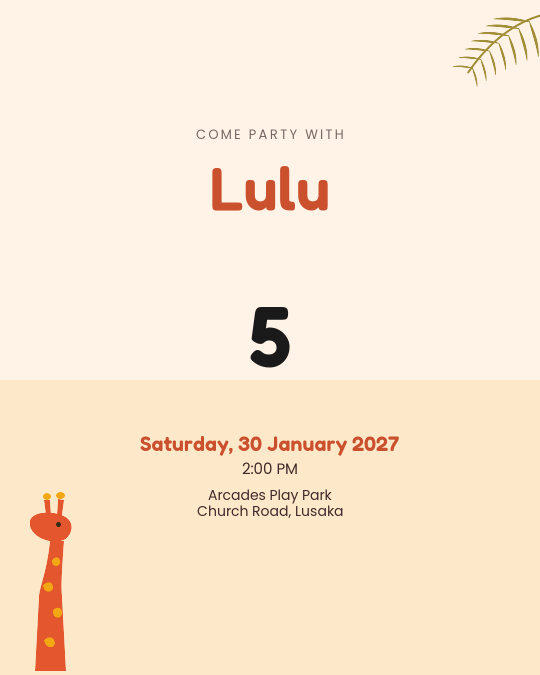 Splash Party invitation design preview