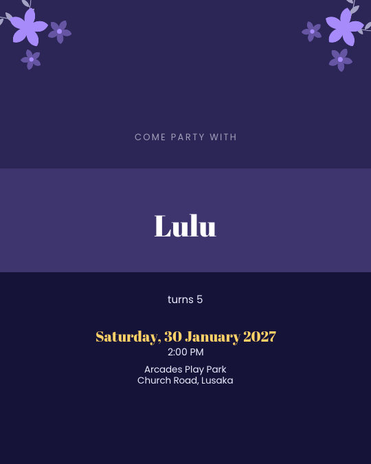 Starry Sleepover invitation design preview
