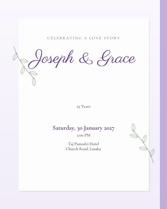 Still the One invitation design preview