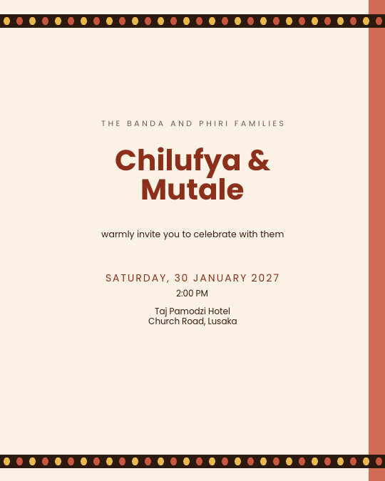 Sunburst Union invitation design preview