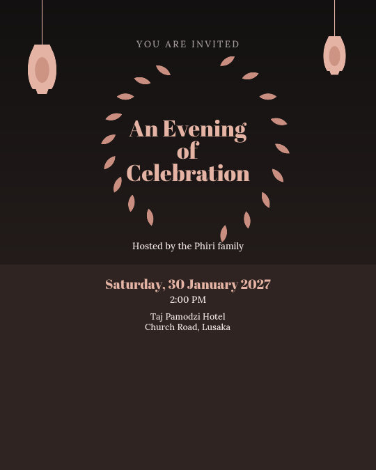 Supper Club invitation design preview