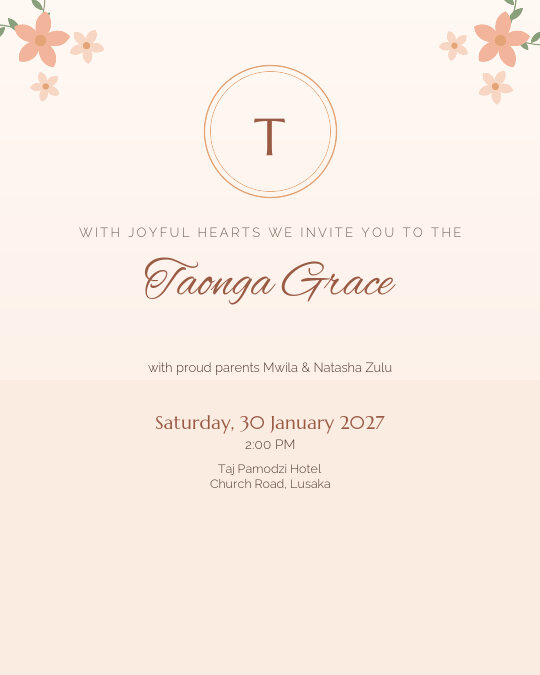 Sweet Arrival invitation design preview