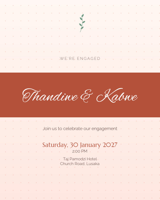 Sweet Beginnings invitation design preview