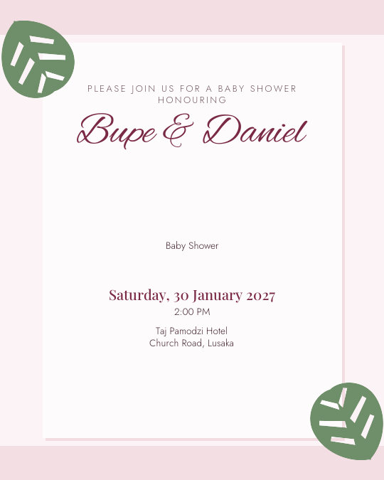 Sweet Pea invitation design preview