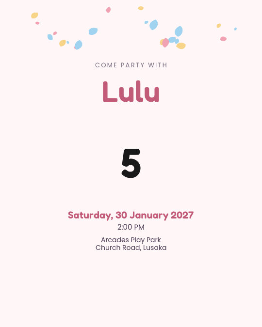 Sweet Treats Party invitation design preview