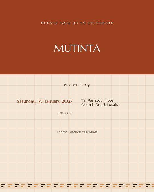 Terracotta Table invitation design preview