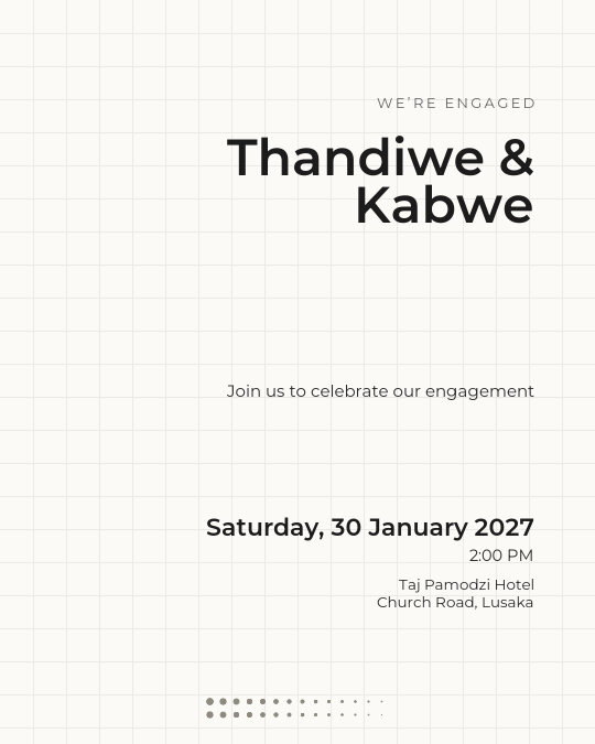 The Engagement Edit invitation design preview