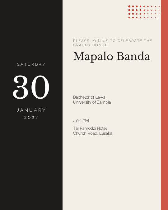 The Graduate Edit invitation design preview
