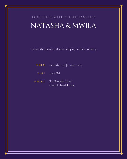 The Grand Arch invitation design preview