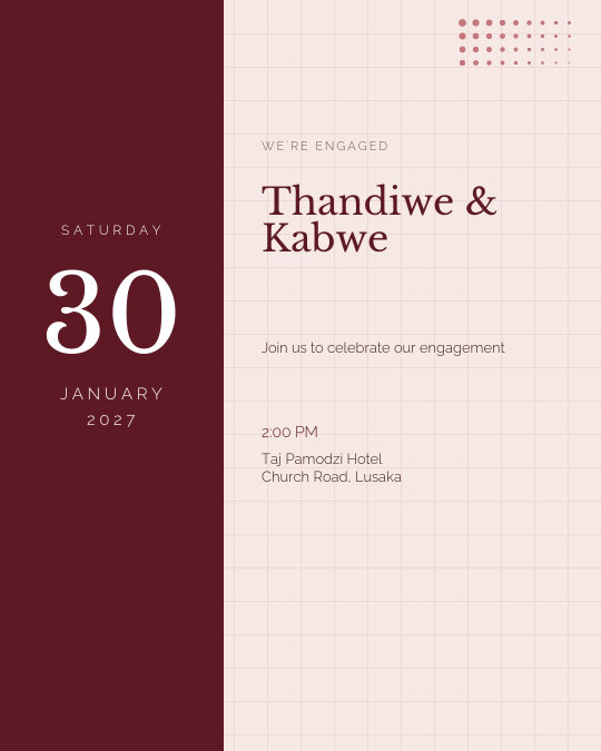 The Proposal invitation design preview