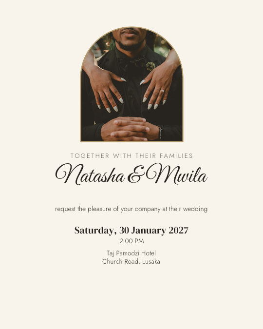 The Wedding Portrait invitation design preview