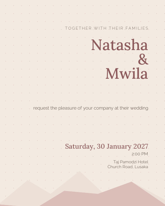 Timeless Monogram invitation design preview