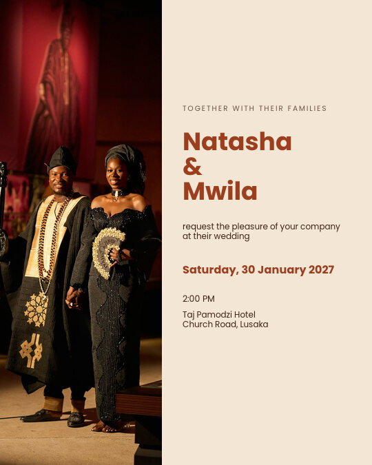Under the Baobab invitation design preview