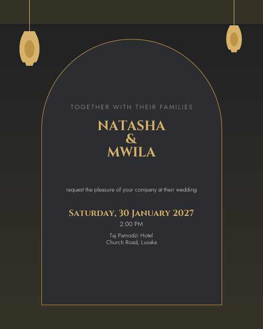 Velvet Evening invitation design preview