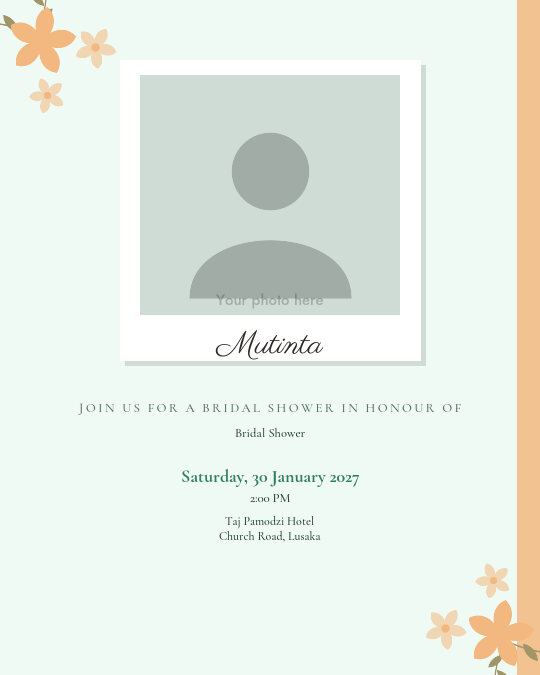 Wildflower Bride invitation design preview