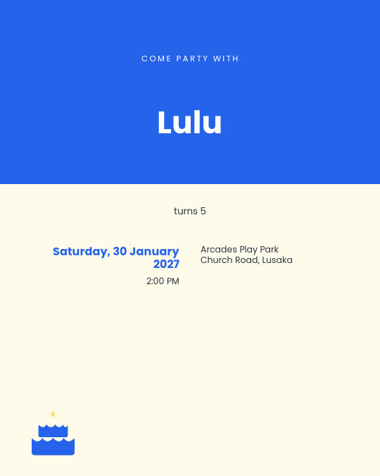 Zoo Party invitation design preview